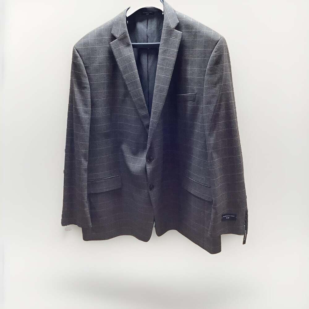 Shaquille O'Neal Men’s Blazer Sport Coat 2 Button Jacket 54Long Plaid, New